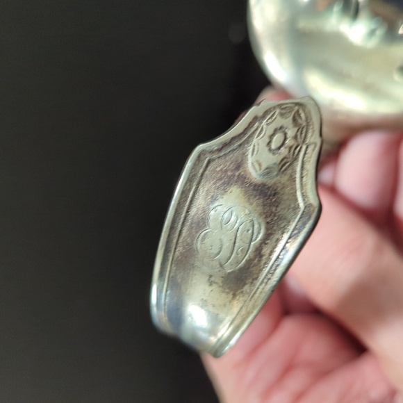 Vintage Unmarked Repurposed Silverware Jewelry Boho w/Stone - Picture 4 of 7